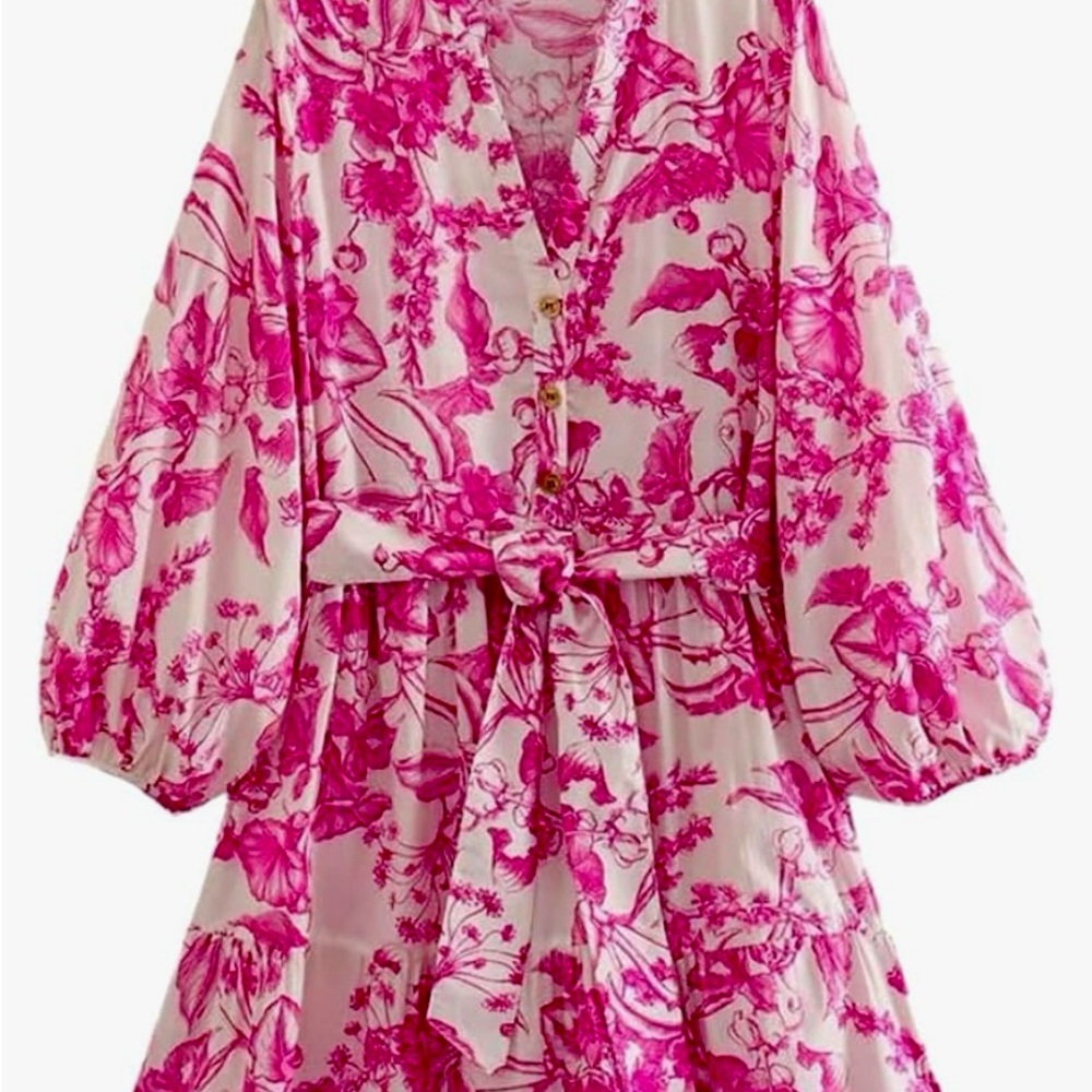 NWOT Pink Floral Print Dress